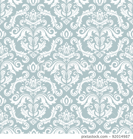 Orient Damask Seamless Vector Background With Arabesques Orient Damask Seamless Vector Background With Arabesques 92014987