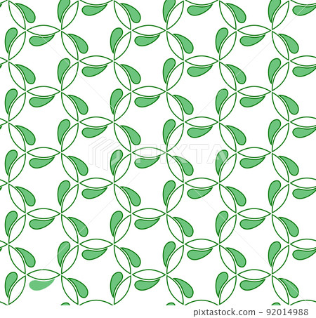 Floral Seamless Vector Pattern With Leaves Floral Seamless Vector Pattern With Leaves 92014988