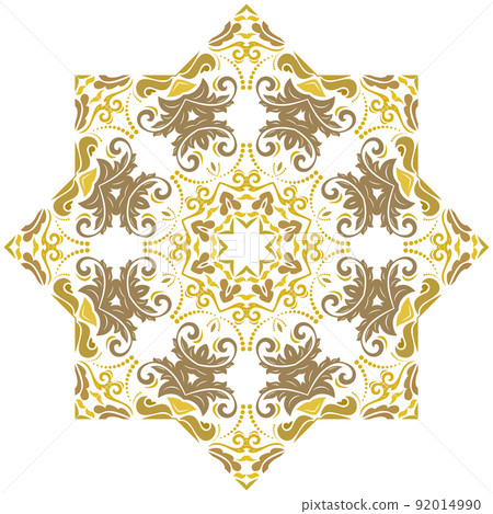 Damask Vector Background With Arabesques in Oriental Style Damask Vector Background With Arabesques in Oriental Style 92014990