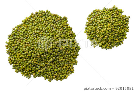 raw mung beans isolated on white background top view. Pile raw mung beans isolated on white background top view. raw mung beans isolated on white background top view. Pile raw mung beans isolated on white background top view. 92015081