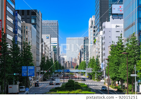 Showa-dori, an office district in Nihonbashi, Chuo-ku, Tokyo 92015251