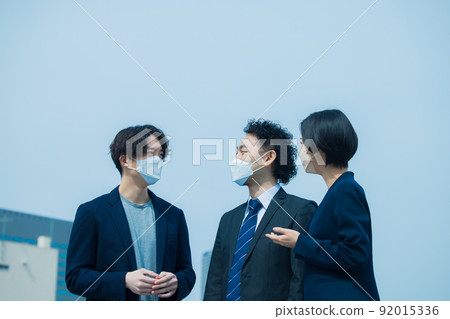 Business blue sky suit Business blue sky suit 92015336