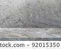 Empty gray wall room. Concrete wall and floor texture background. 92015350