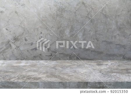 Empty gray wall room. Concrete wall and floor texture background. 92015350