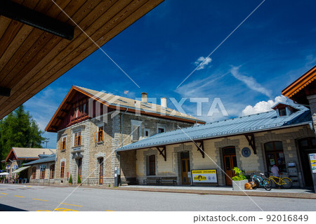 Station in toblach south tyrol in Italy 92016849