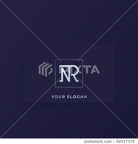 NR monogram, letters vector logo on a card NR monogram, letters vector logo on a card 92017376
