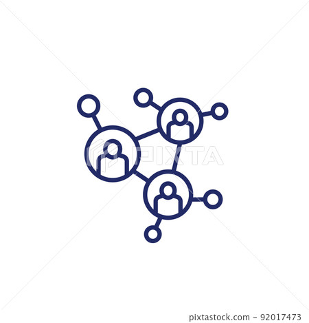 network, connecting people line icon network, connecting people line icon 92017473