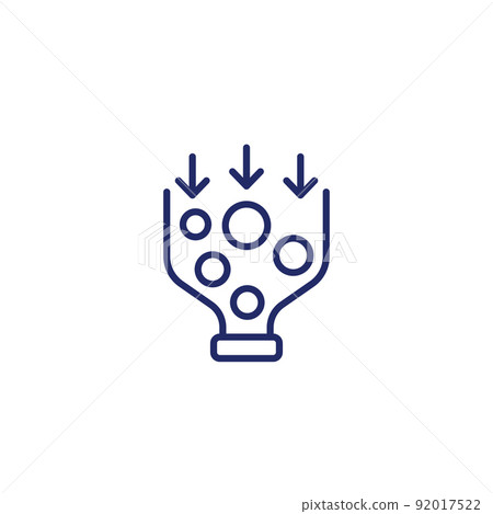 Bottleneck analysis line icon, vector Bottleneck analysis line icon, vector 92017522