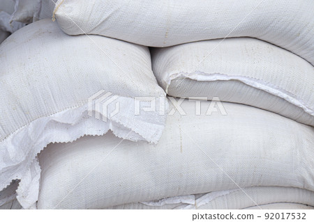Sack stock of salt on shop for raw leather 92017532