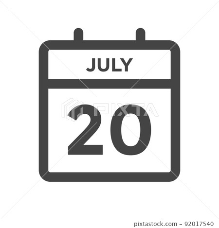 July 20 Calendar Day or Calender Date for Deadline, or Appointment 92017540