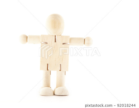 image of wooden mannequin white background  92018244