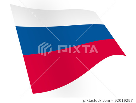 Russia waving flag graphic isolated on white with clipping path 92019297