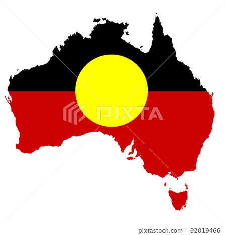Australia Aboriginal map on white background with clipping path Australia Aboriginal map on white background with clipping path 92019466