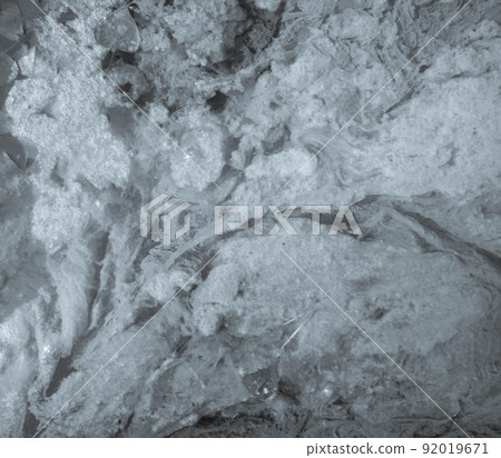 Low water level in the river and nitrate pollution due to drought, algae growth 92019671