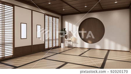 yoga interior design,cleaning minimalist room japan style. 3D rendering yoga interior design,cleaning minimalist room japan style. 3D rendering 92020170