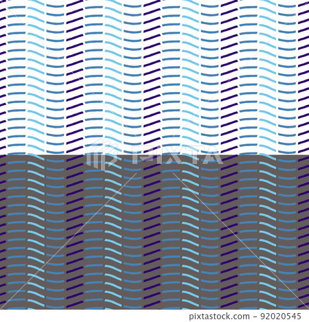 Wave line seamless pattern, doodle hand drawn paint brush cover design, horizontal geometrical grid template, monochrome blue marine tones color. Transparent background, vector illustration Wave line seamless pattern, doodle hand drawn paint brush cover design, horizontal geometrical grid template, monochrome blue marine tones color. Transparent background, vector illustration 92020545