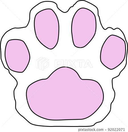 Illustration of white cat paws Illustration of white cat paws 92022071