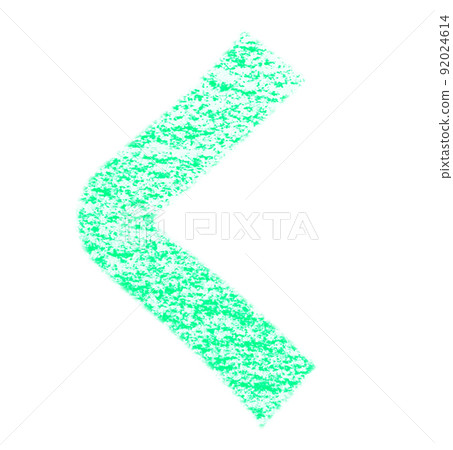 Hiragana "ku" drawn with crayon Blue-green background with white pass Other colors / list Ali 92024614