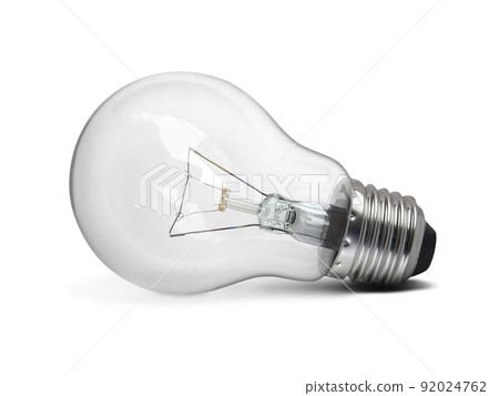 lighted bulb isolated on white background 92024762