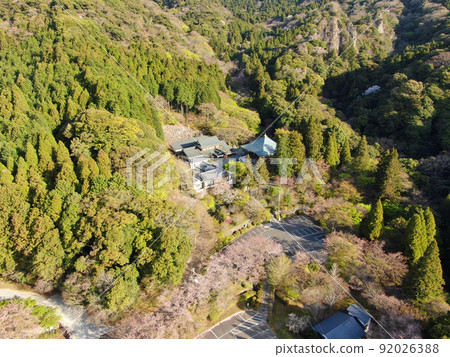 Aerial view of Futagoji Temple on the hillside of Mt. Futago 92026388