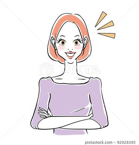 時尚女性的面部表情模式 時尚女性的面部表情模式 92028385