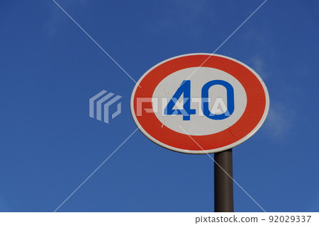 Road sign top speed Road sign top speed 92029337