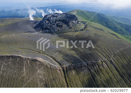 Mt. Tarumae seen from the sky (aerial view) 92029977
