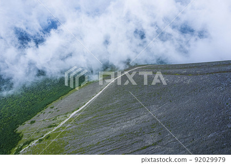 天氣突然變化的樽前山(鳥瞰圖) 天氣突然變化的樽前山(鳥瞰圖) 92029979