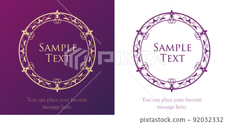 Luxury card design. Antique decorative design. Elegant edge pattern. Luxury card design. Antique decorative design. Elegant edge pattern. 92032332