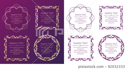 Luxury card design. Antique decorative design. Elegant edge pattern. Luxury card design. Antique decorative design. Elegant edge pattern. 92032333
