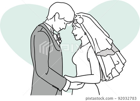 Bride and groom having a wedding (wedding bridal) Bride and groom having a wedding (wedding bridal) 92032783