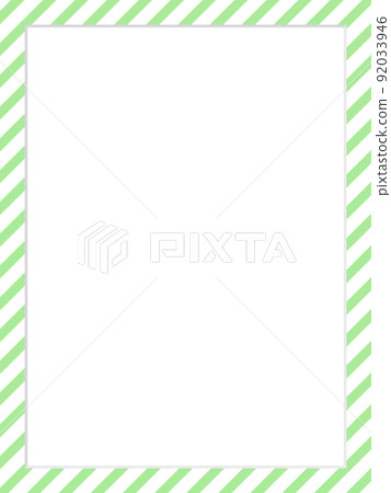 Green striped frame vertical simple picture frame 92033946
