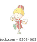 A boy who supports me with popcorn pompoms 92034003
