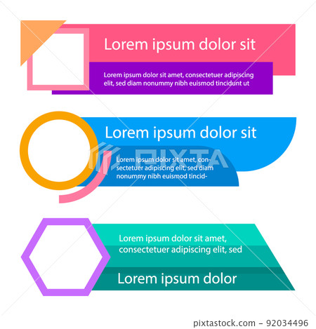 lower third flat color banner template set lower third flat color banner template set 92034496