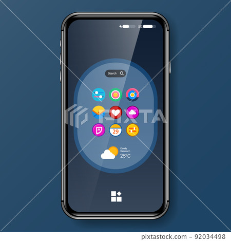 mobile apps menu user interface realistic smartphone design mobile apps menu user interface realistic smartphone design 92034498