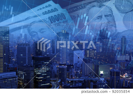 財務形象 股票價格和匯率的波動 92035854