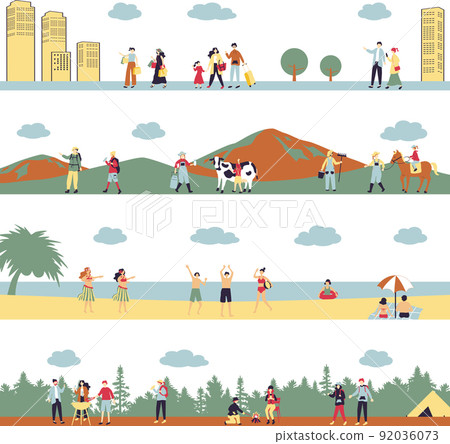 A set of people who enjoy leisure A set of people who enjoy leisure 92036073