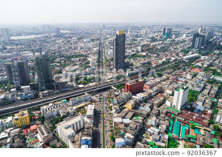 Bangkok metropolis with modern building in the city 92036367