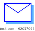 電子郵件材料 陰影藍色 92037094