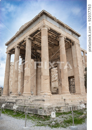 Erechtheion or Erechtheum ancient Greek temple on the north side of the Acropolis of Athens, Greece 92037763