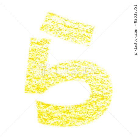 Hiragana "ra" drawn with crayon Yellow background with white pass Other colors / list Ali 92038351