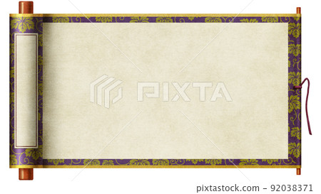 插圖:日本材料捲軸 插圖:日本材料捲軸 92038371