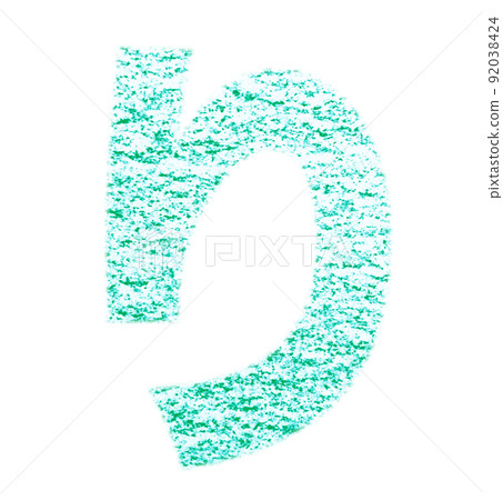 Hiragana "ri" drawn with crayon Green background with white pass Other colors / list Ali Hiragana "ri" drawn with crayon Green background with white pass Other colors / list Ali 92038424