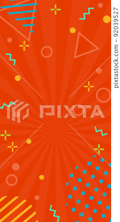 Pop and lively geometric background material (red) Pop and lively geometric background material (red) 92039527