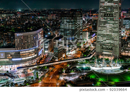 [Kanagawa Prefecture] Night view of Minato Mirai, Yokohama 92039664