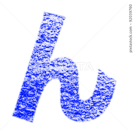 Hiragana drawn with crayon "N" Blue background with white pass Other colors / list Ali 92039760