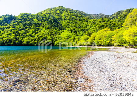 [Tochigi Prefecture Oku-Nikko] Senjugahama on the west bank of Lake Chuzenji 92039842