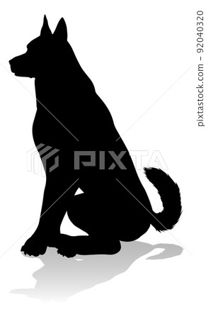 Dog Silhouette Pet Animal Dog Silhouette Pet Animal 92040320