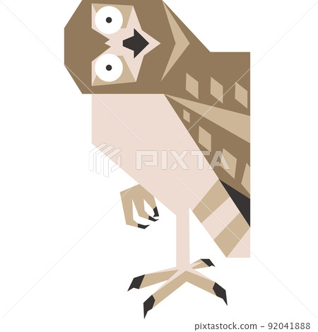 Colorful minimalistic illustration of a species of bird. Colorful minimalistic illustration of a species of bird. 92041888