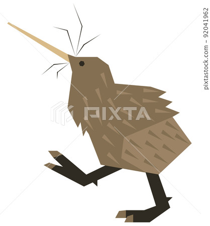Colorful minimalistic illustration of a species of bird. Colorful minimalistic illustration of a species of bird. 92041962